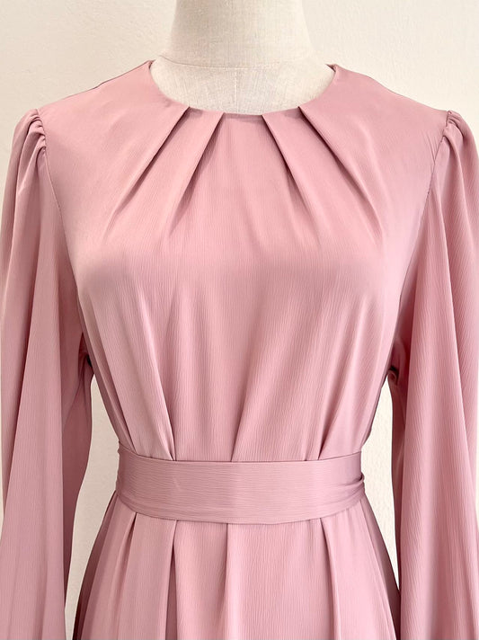 Pink Satin Blend Dress