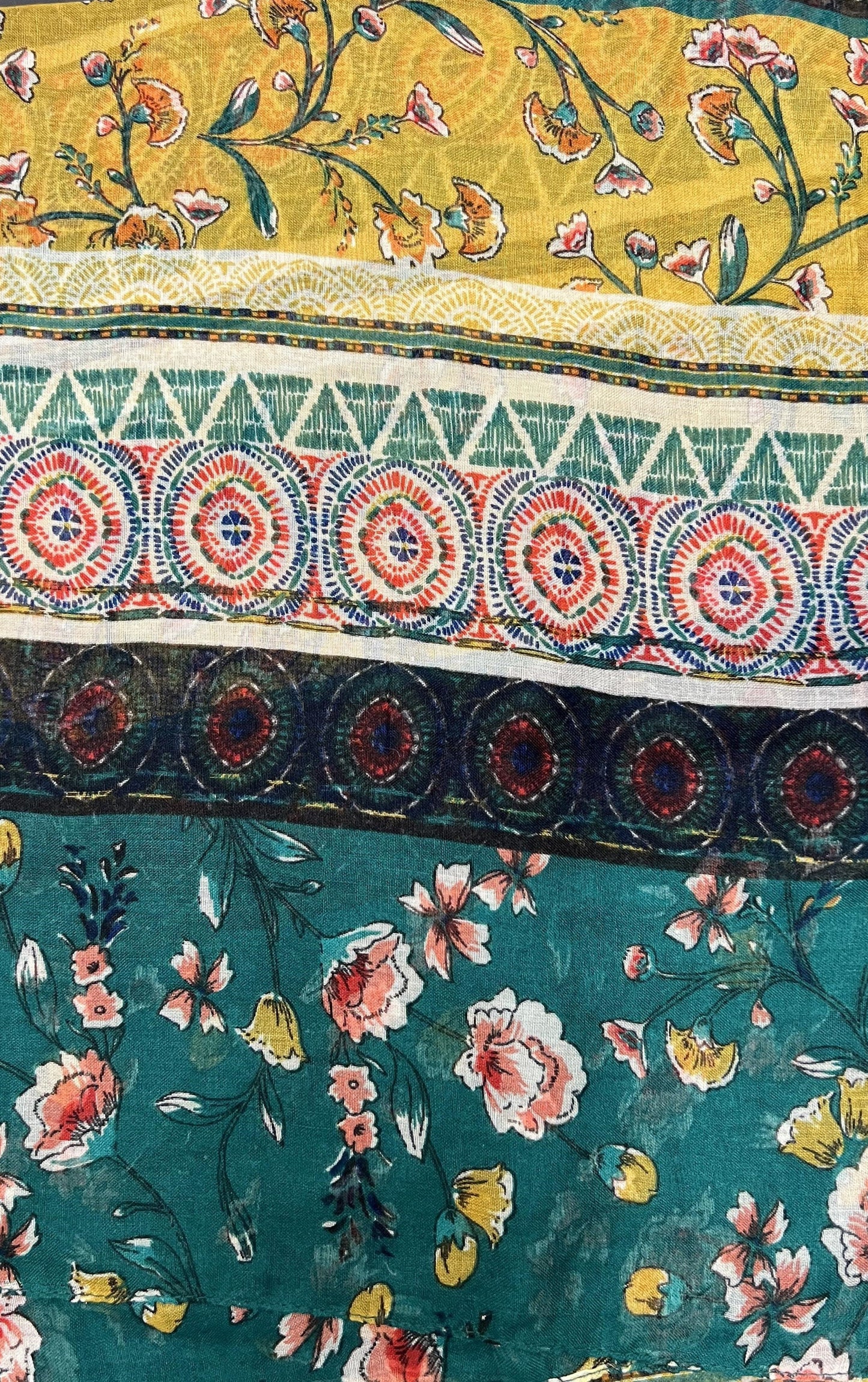 Green Viscose Printed