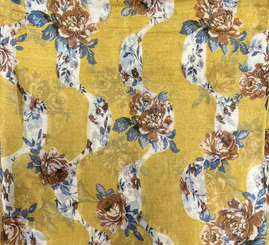 Mustard Viscose Printed - Chaddors