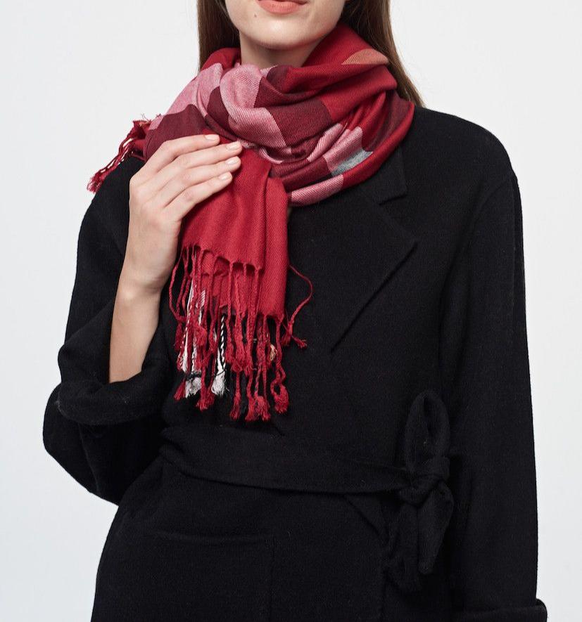 Maroon Burbs Scarf