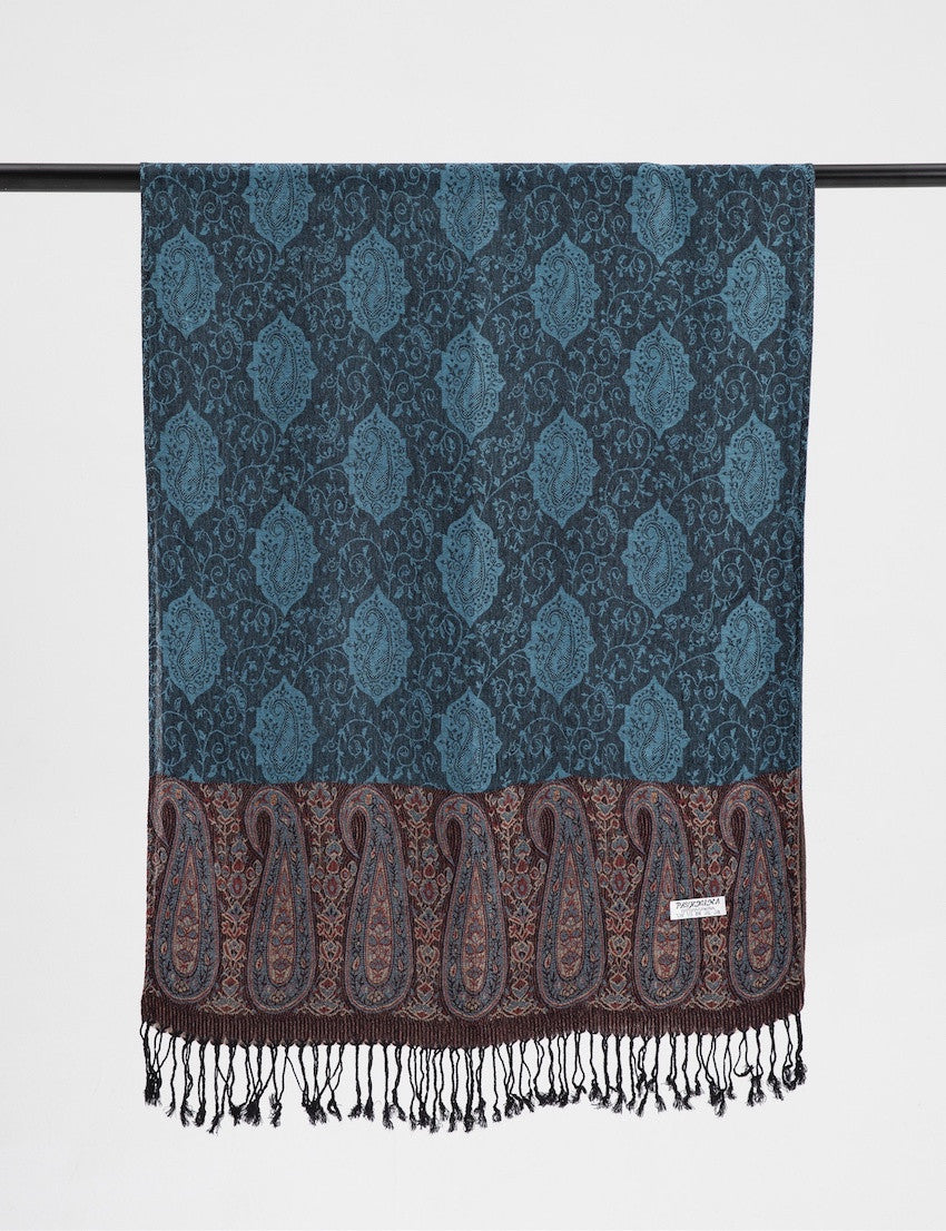 Teal Design Pashmina