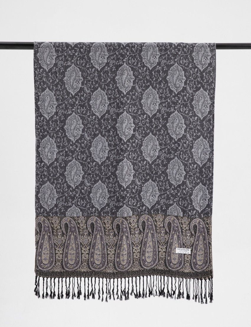 Black Border Pashmina