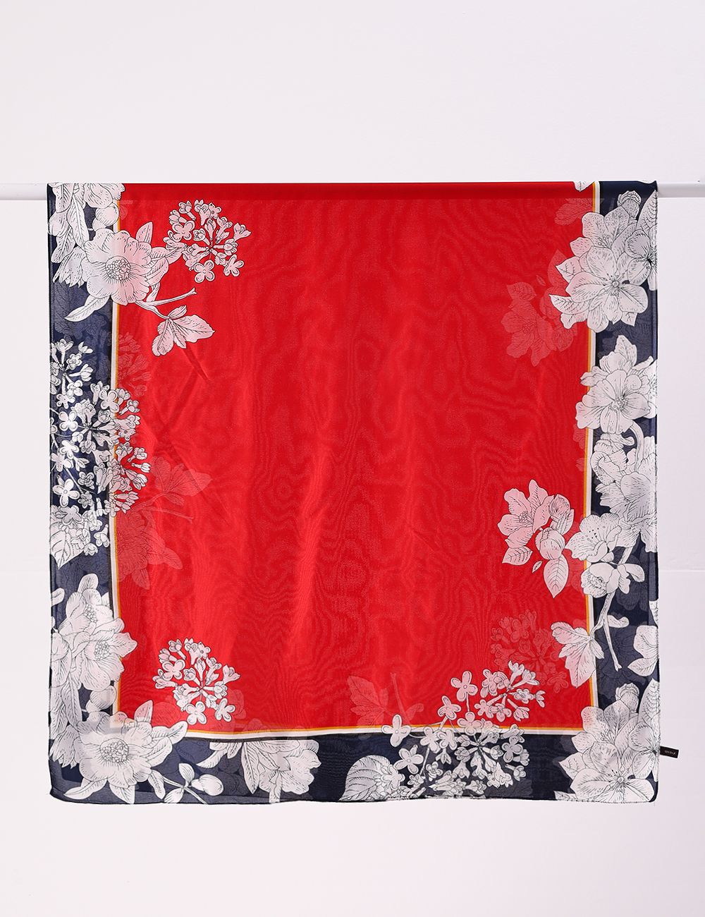 Red & Navy Floral Hijab