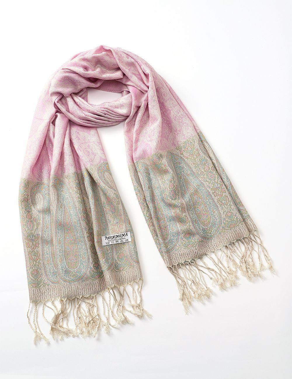 Light Purple Border Pashmina