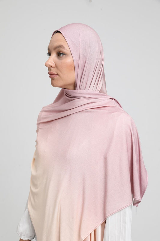 Two‑Tone Ombre Jersey Hijab - Chaddors