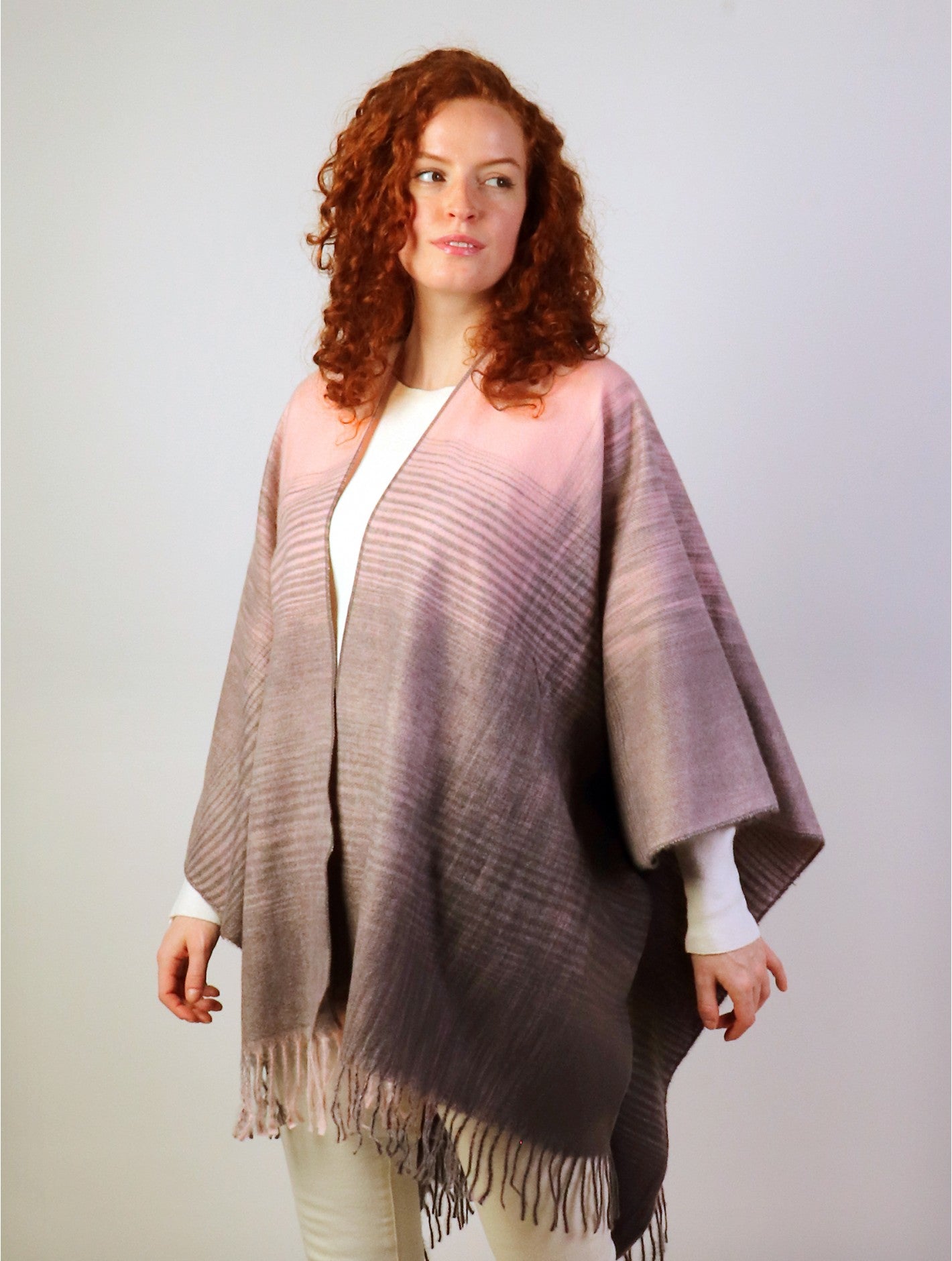 Light Pink Gradient Pattern Cape