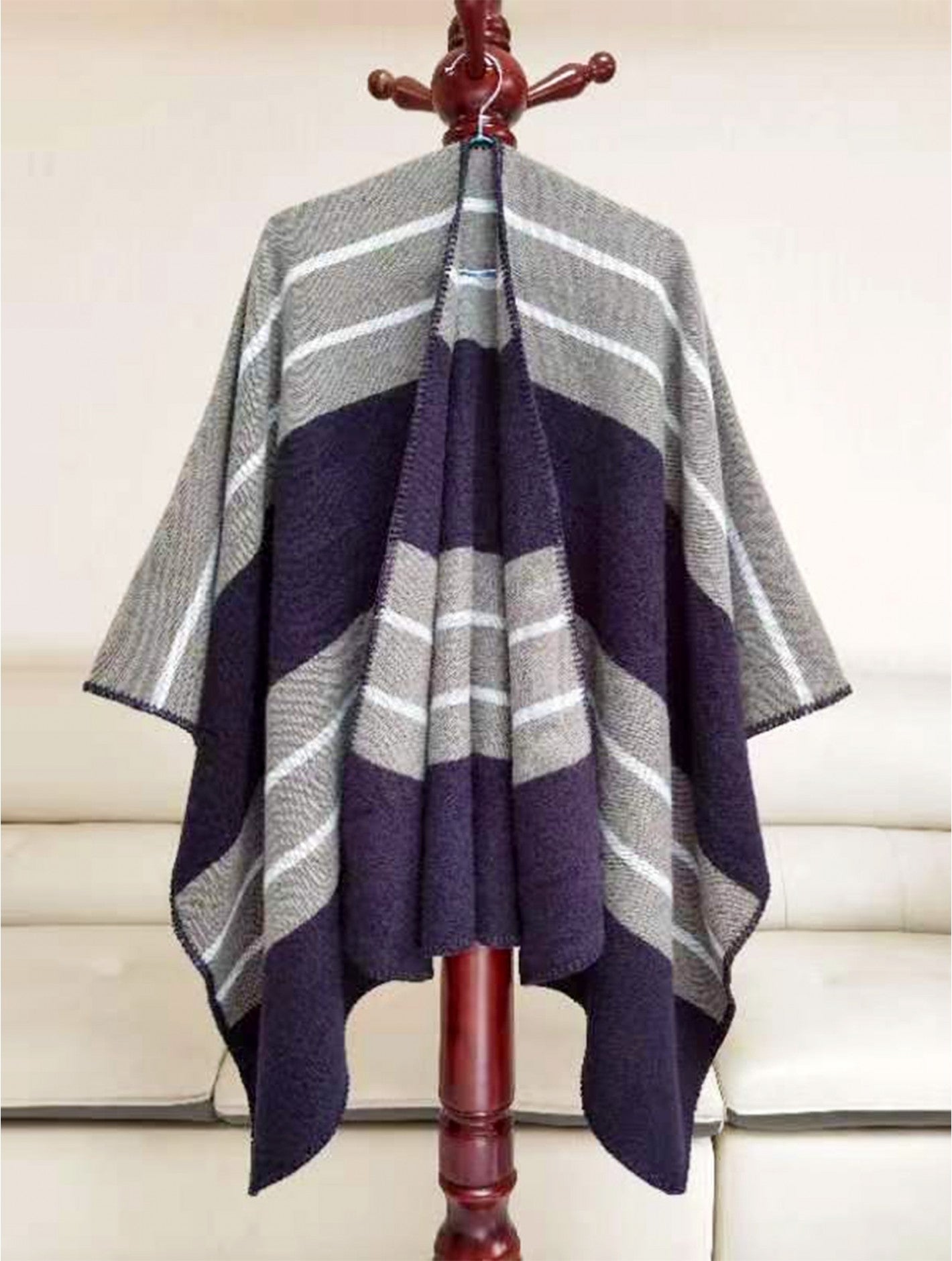 Navy Striped Cape - Chaddors