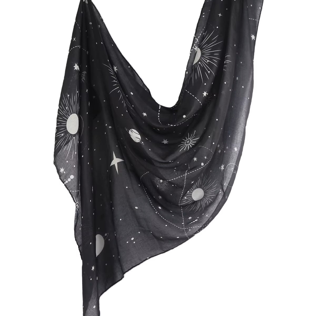 Black Moon & Star Print Modal - Chaddors
