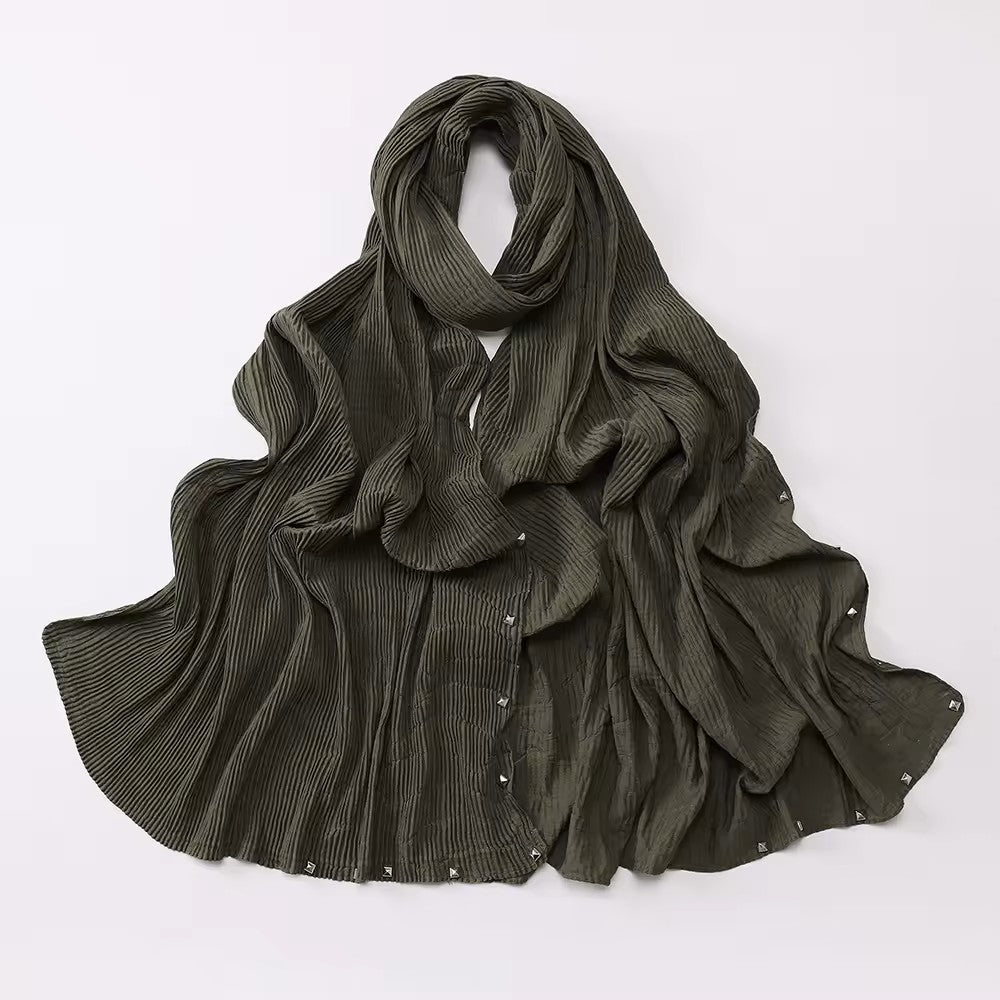Premium Crinkle Pleated Hijab - Chaddors