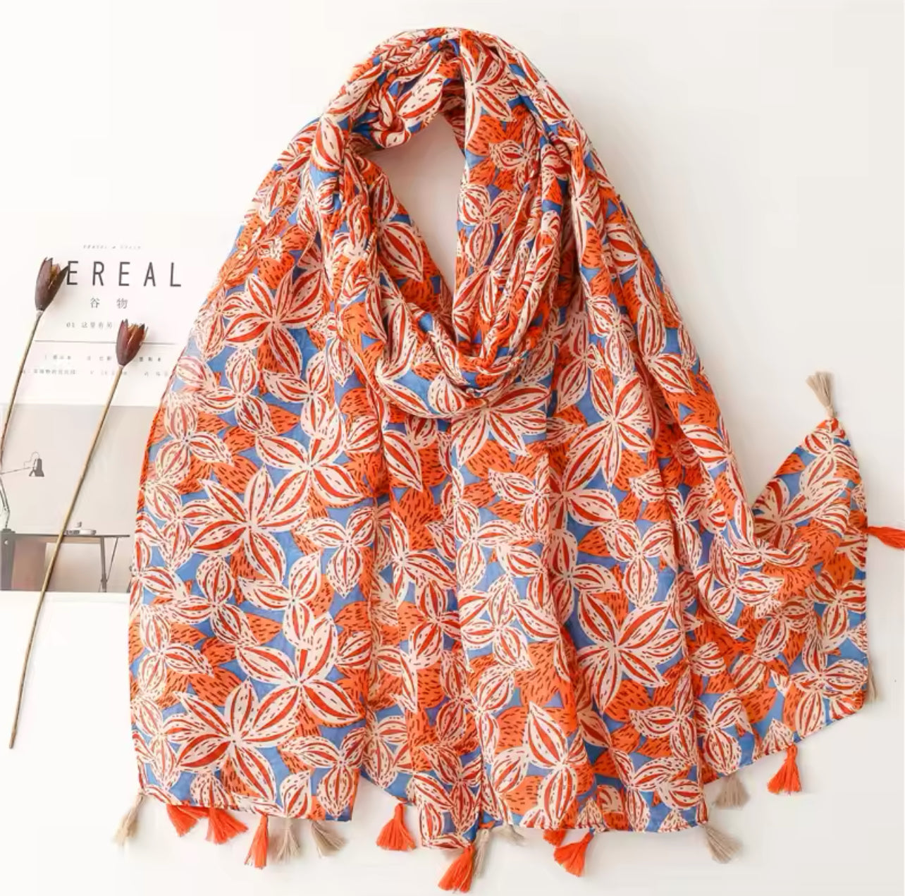 Printed Tassel Hijabs - 1 (Multiple Designs)