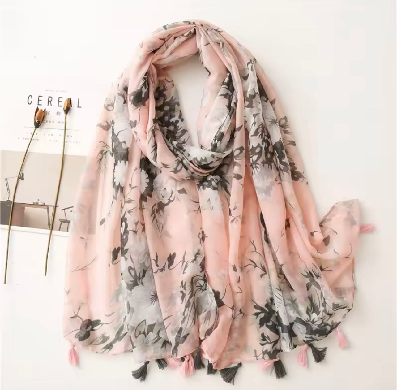 Printed Tassel Hijabs - 1 (Multiple Designs)