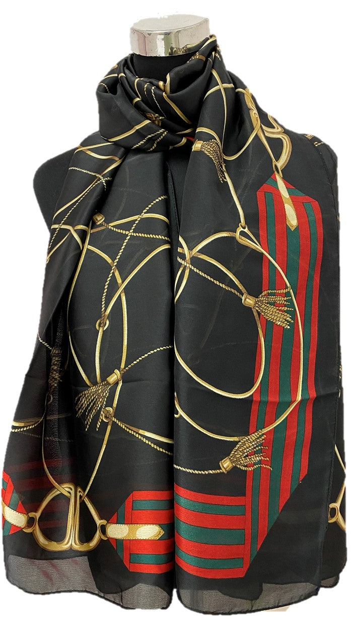 Black Silk Scarf