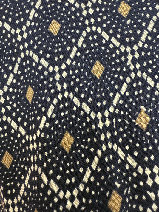 Navy Print Hajj Abaya