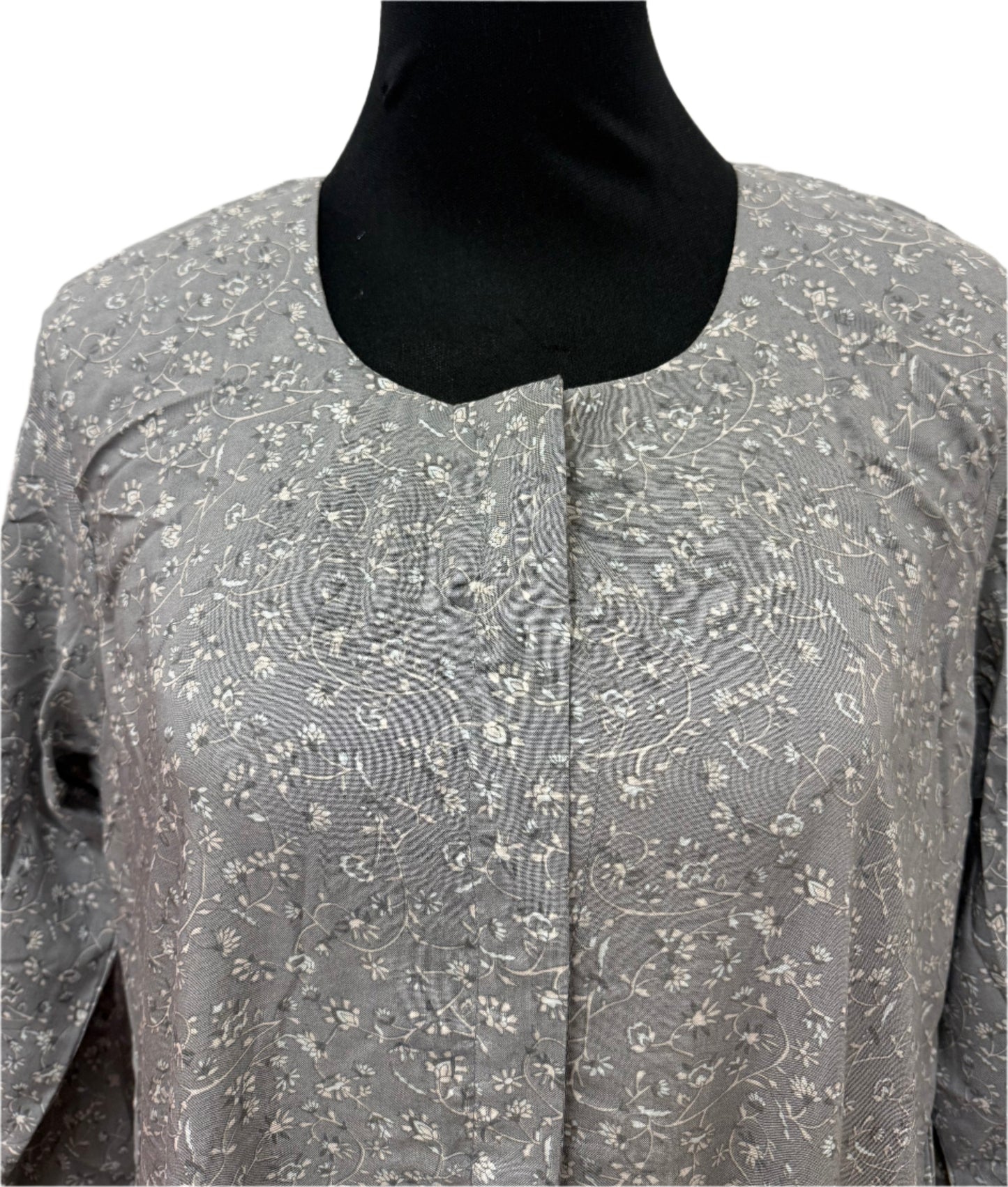 Gray Print Hajj Abaya
