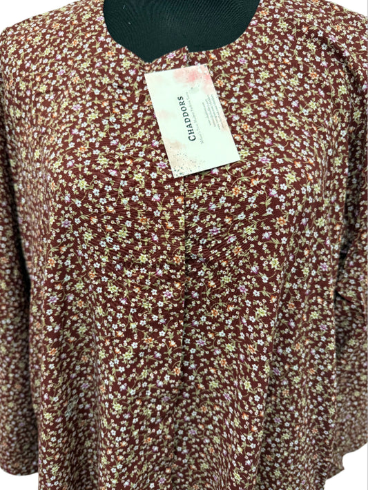 Chocolate Brown Print Hajj Abaya