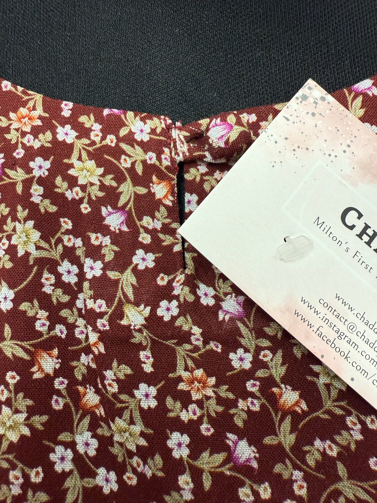 Chocolate Brown Print Hajj Abaya