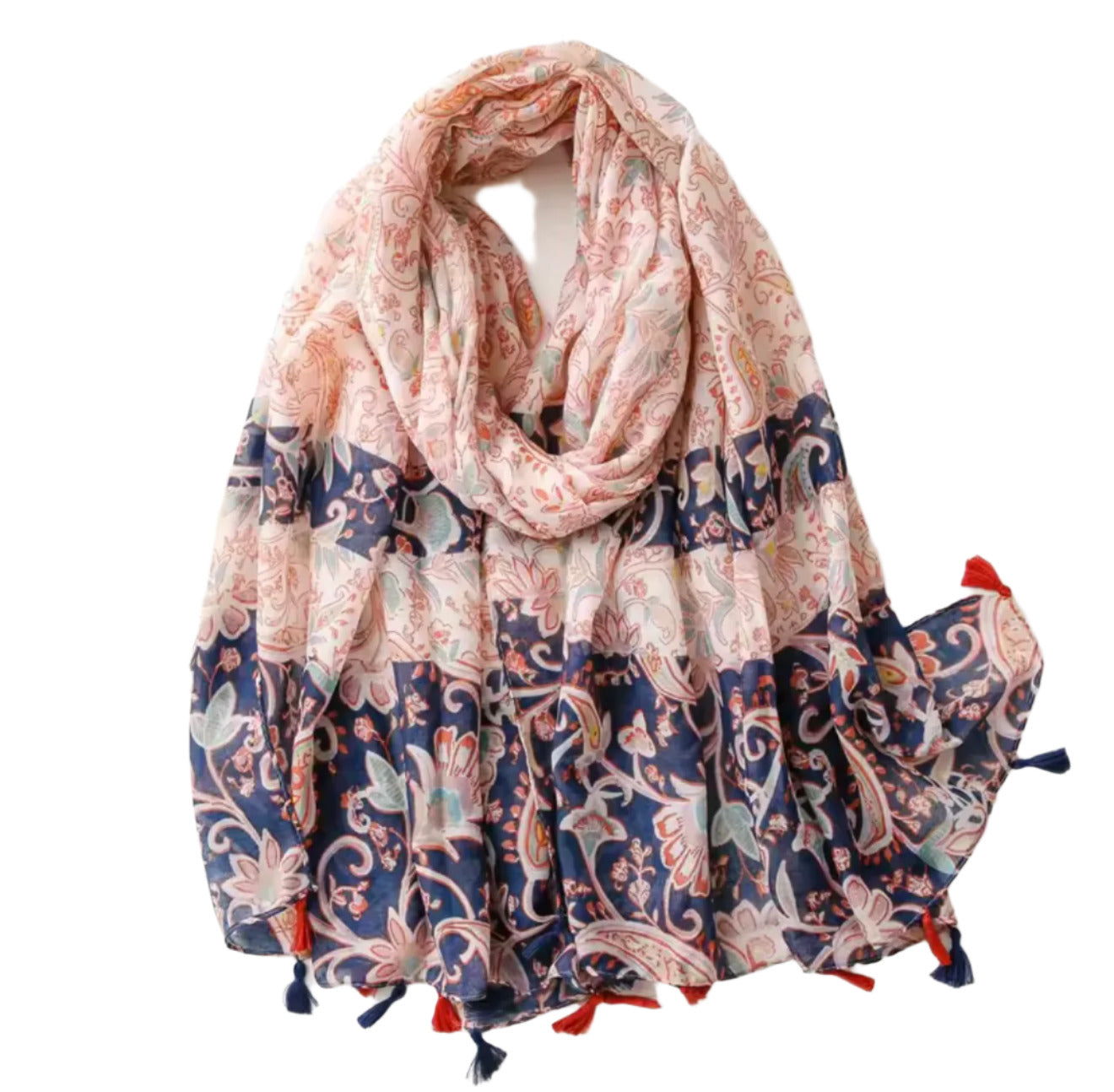 Printed Tassel Hijabs - 2 (Multiple Designs)