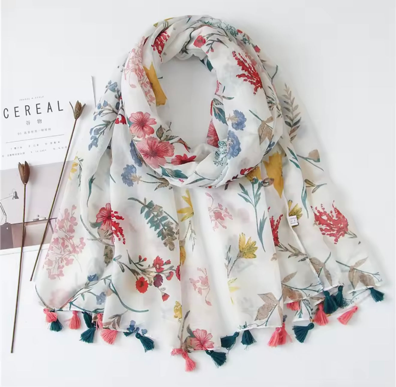 Printed Tassel Hijabs - 3 (Multiple Designs)