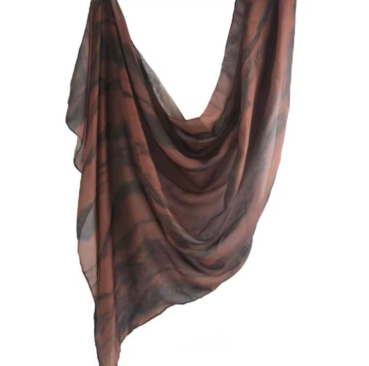 Print Modal Brown Stripes