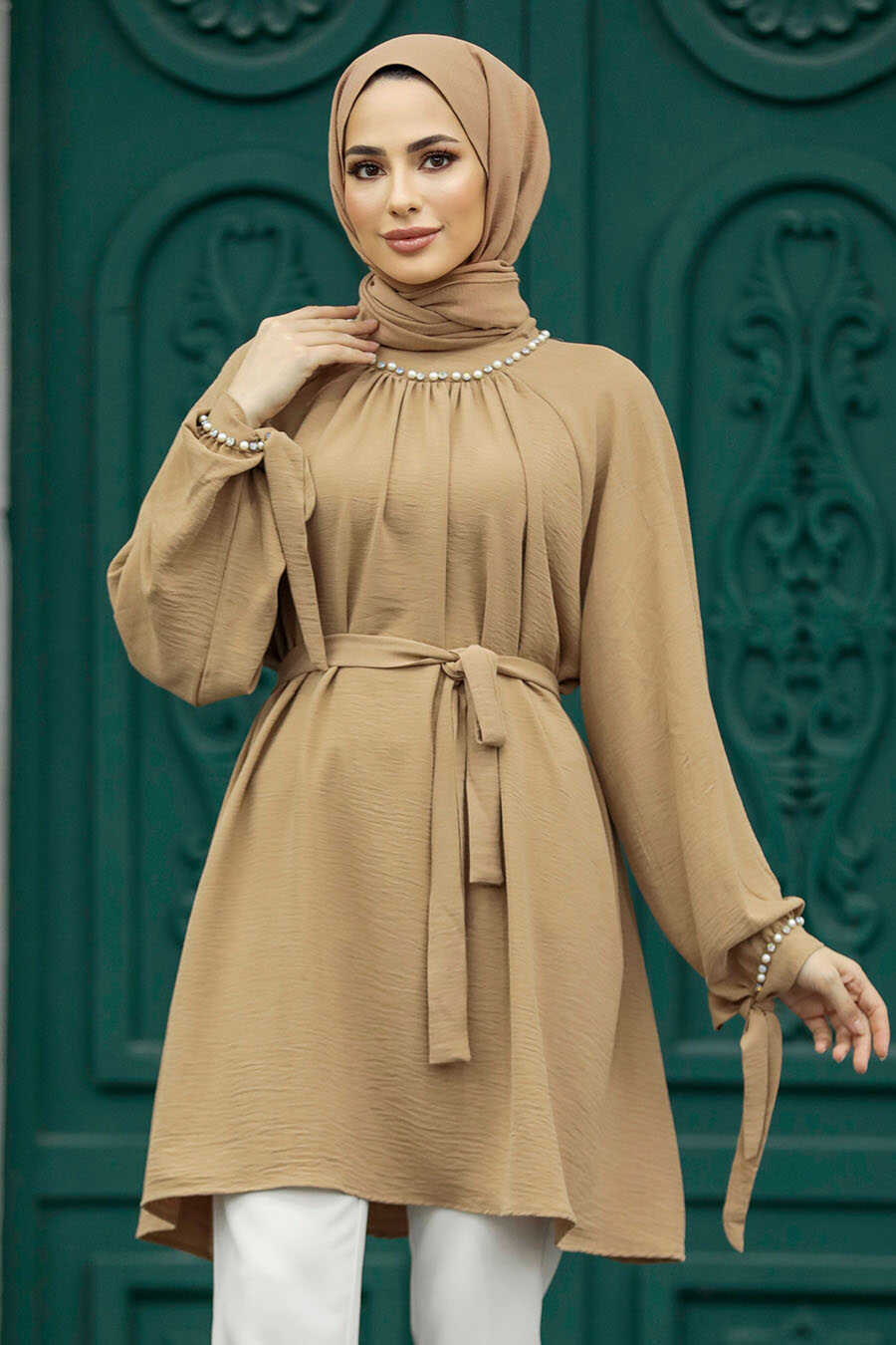 Pearls Detail Turkish Top