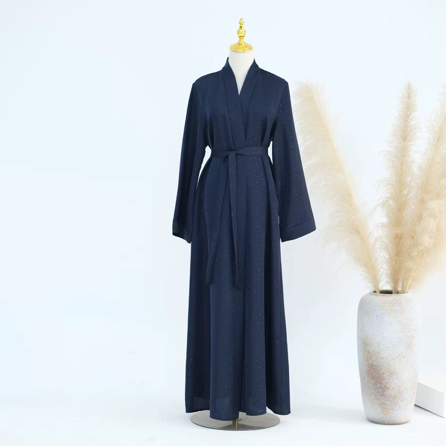 Embossed Luxury Kimono Abaya