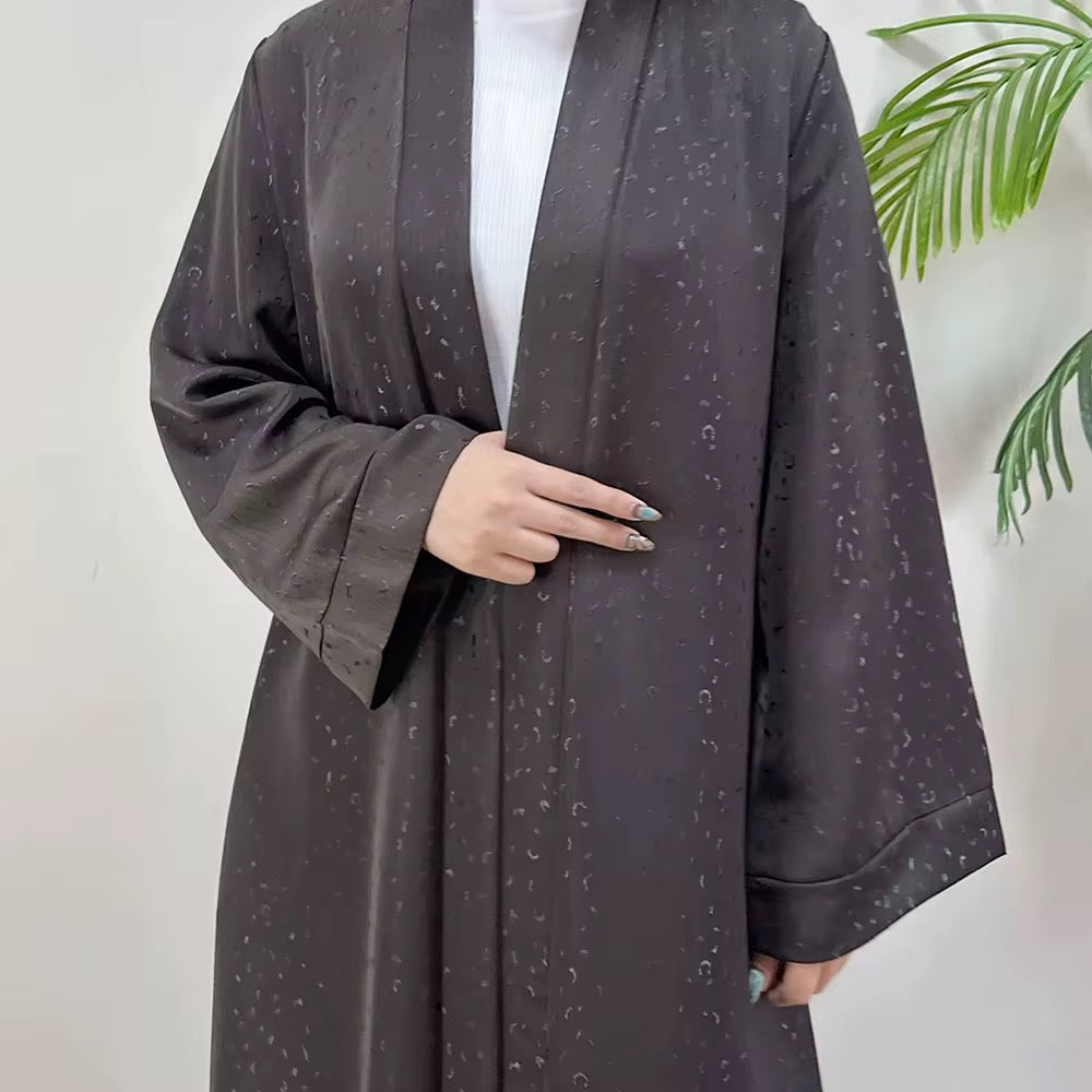 Embossed Luxury Kimono Abaya