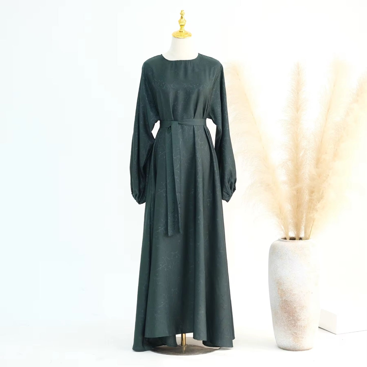 Metallic Elegance Abaya Dress