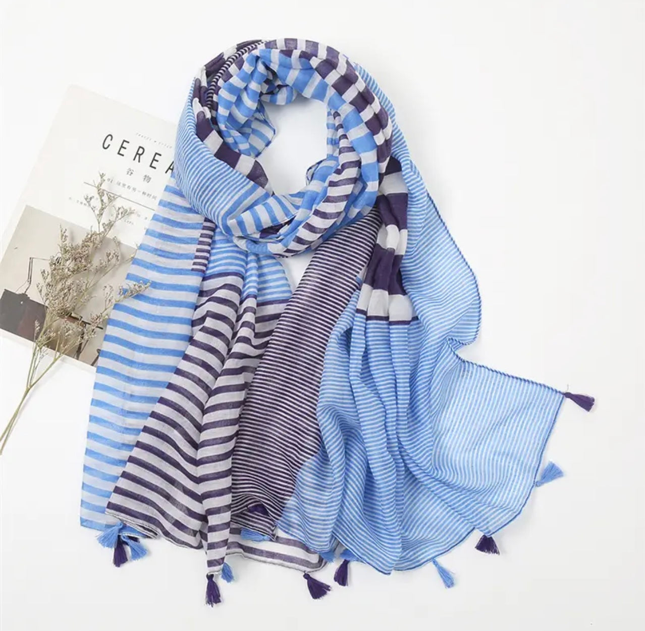 Printed Tassel Hijabs - 1 (Multiple Designs)