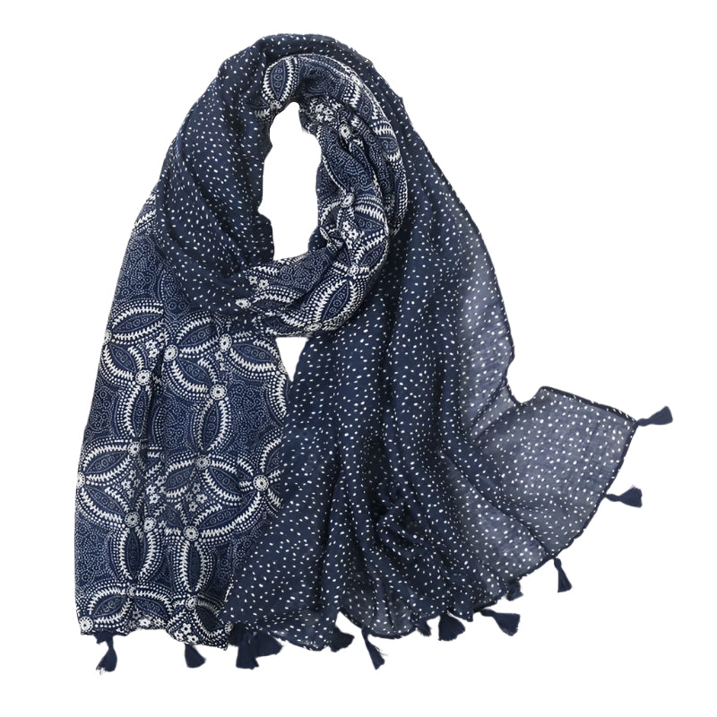 Printed Tassel Hijabs - 1 (Multiple Designs)