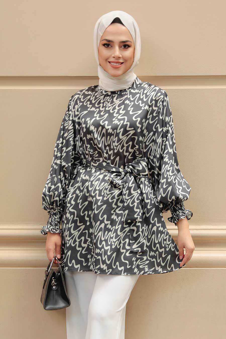 Black Silk Turkish Tunic - Chaddors