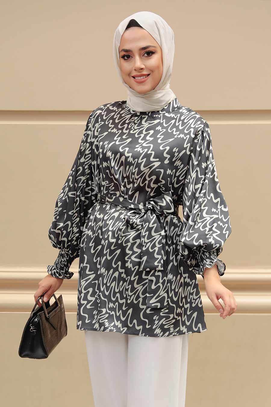 Black Silk Turkish Tunic - Chaddors