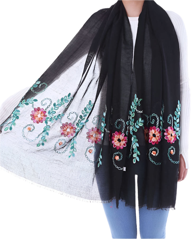Multi Embroidery Hijab + - Chaddors