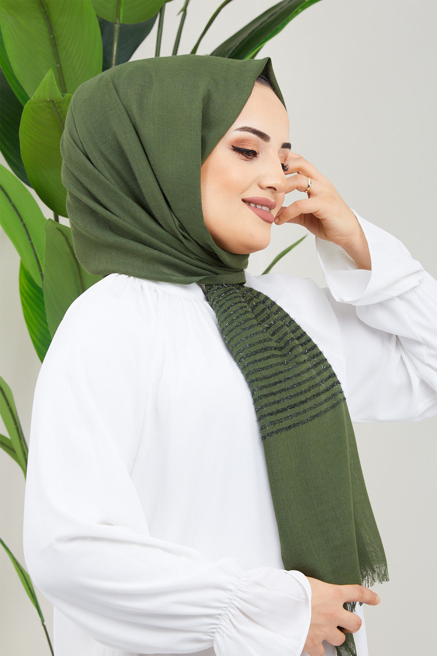 Glitter Lines Turkish Hijab +