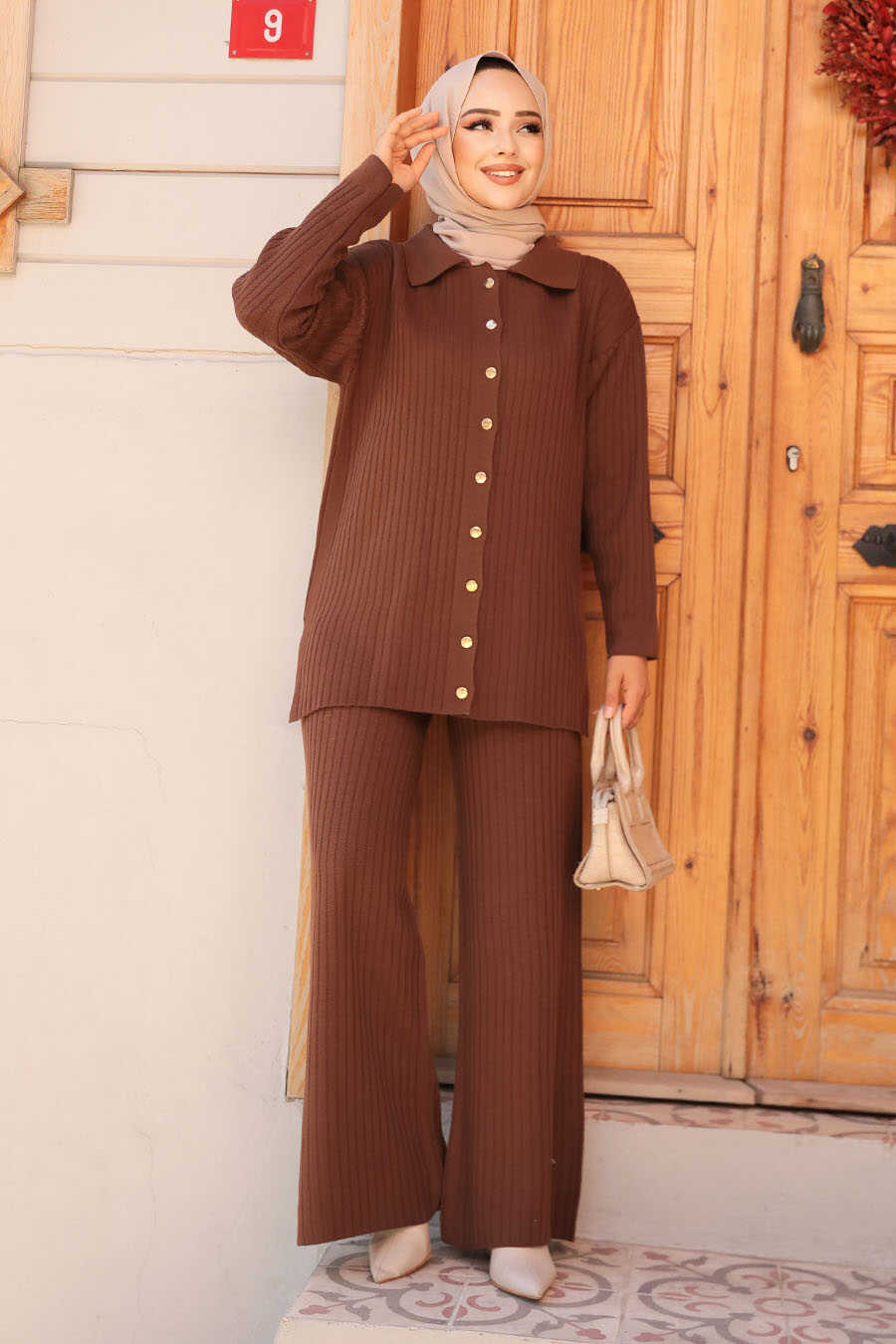 Front Open Knit Co-ord +