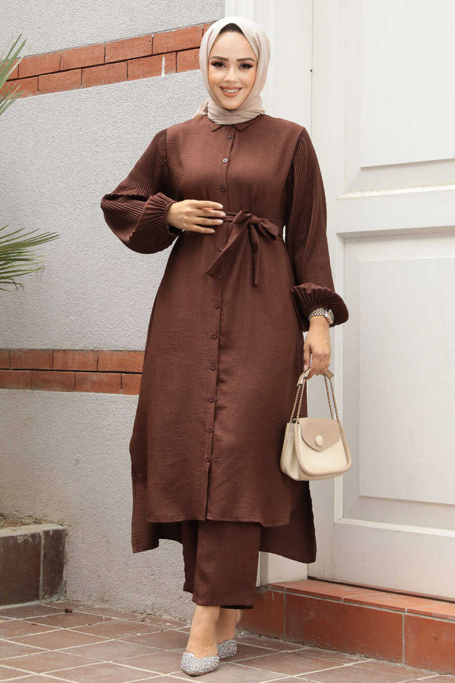 Chocolate 2 Piece Turkish Suit