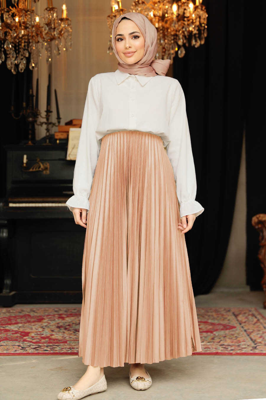 Salmon Modest Skirt - Chaddors