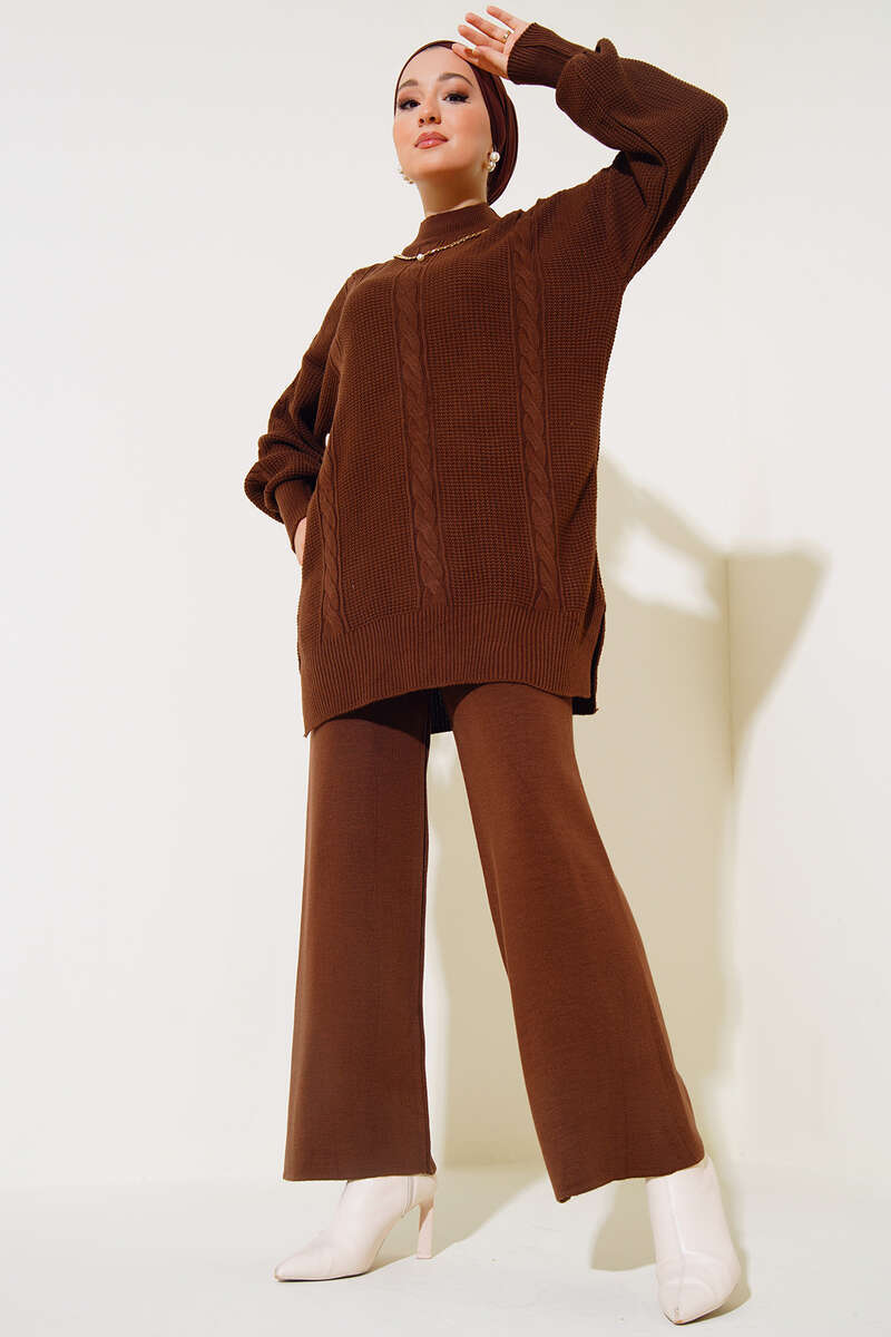 Brown Cable Knit Co-ord – Chaddors1