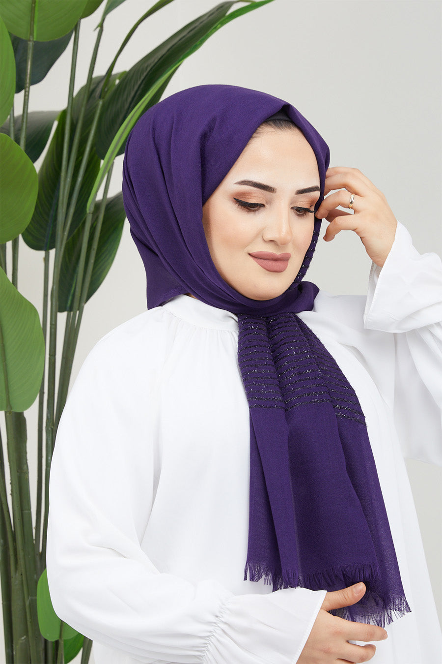 Glitter Lines Turkish Hijab +