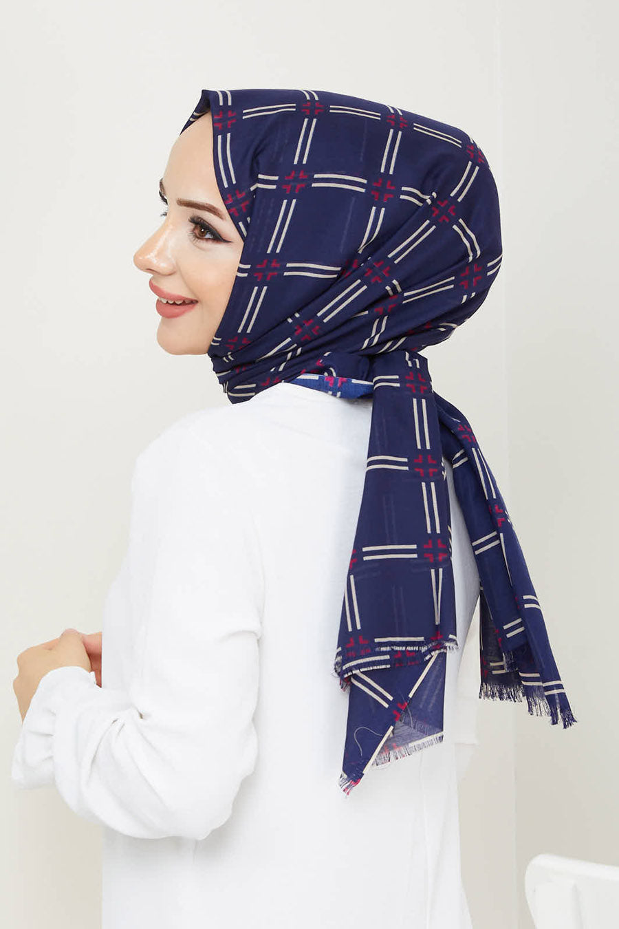 Block Print Turkish Hijab +