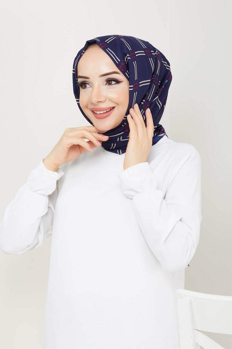 Block Print Turkish Hijab +