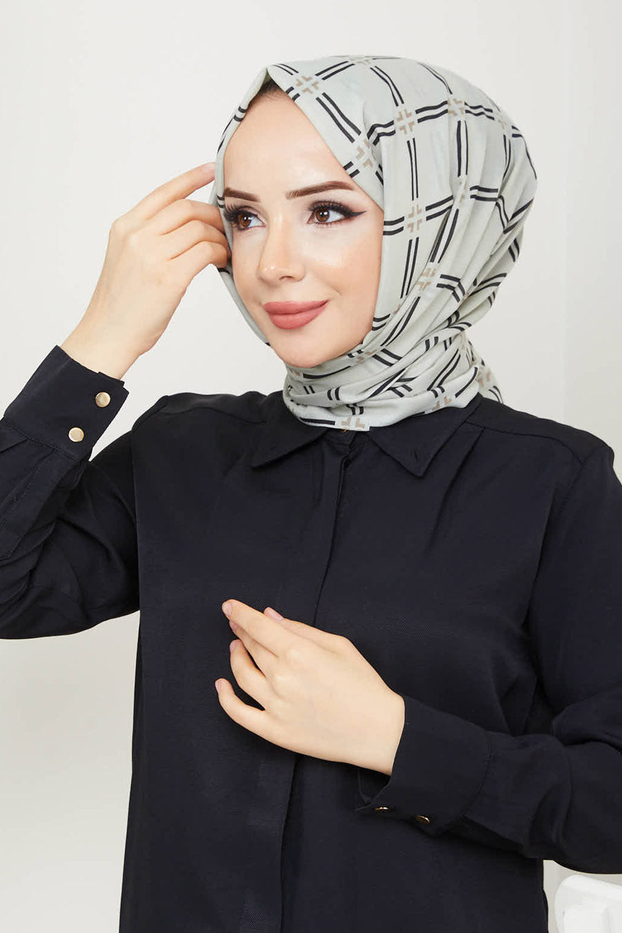 Block Print Turkish Hijab +