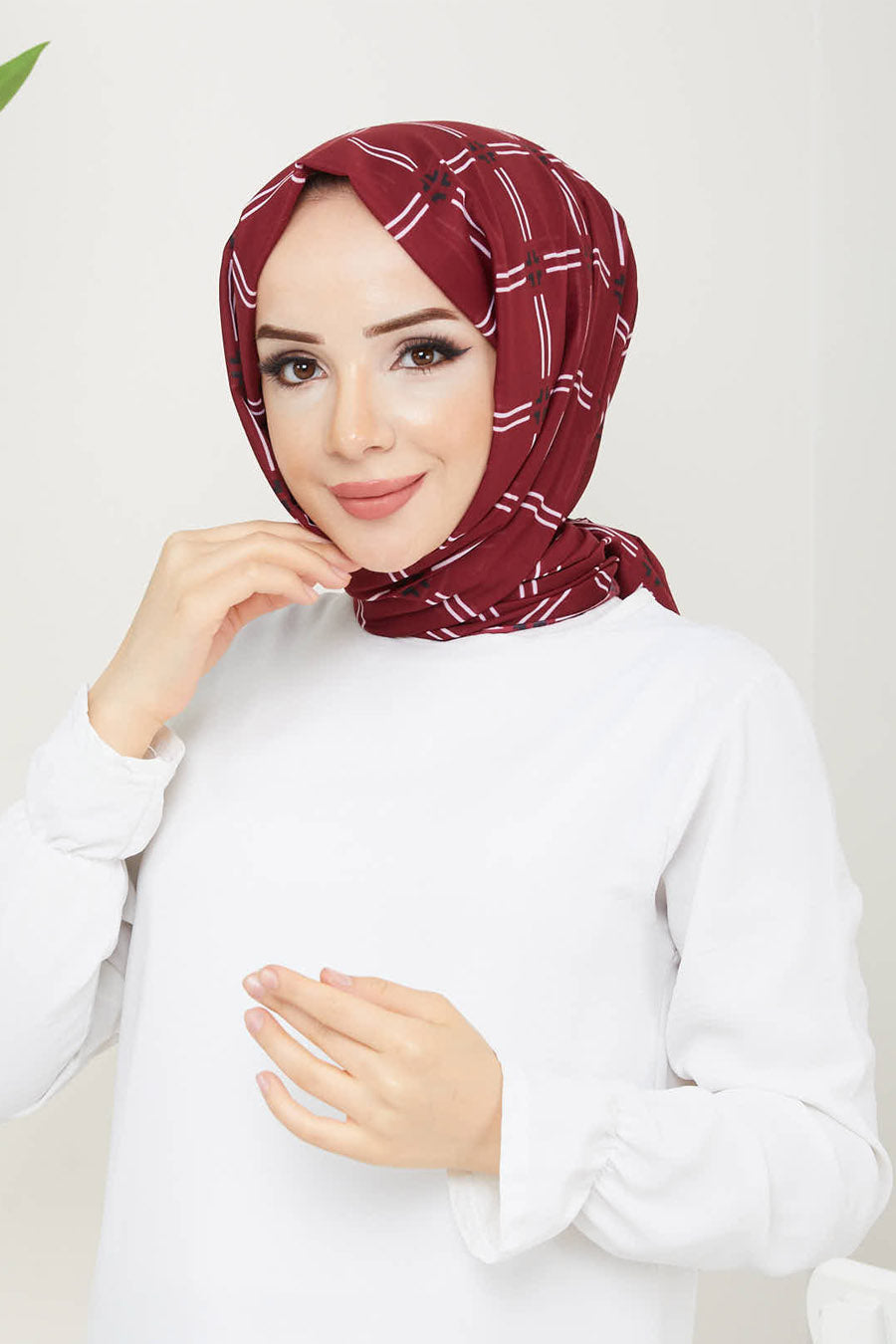 Block Print Turkish Hijab +