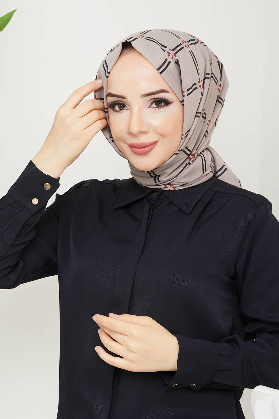 Block Print Turkish Hijab +