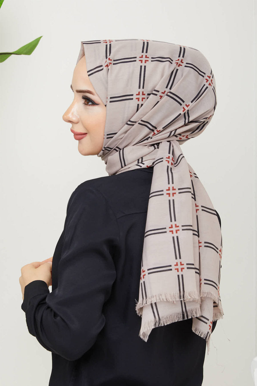 Block Print Turkish Hijab +