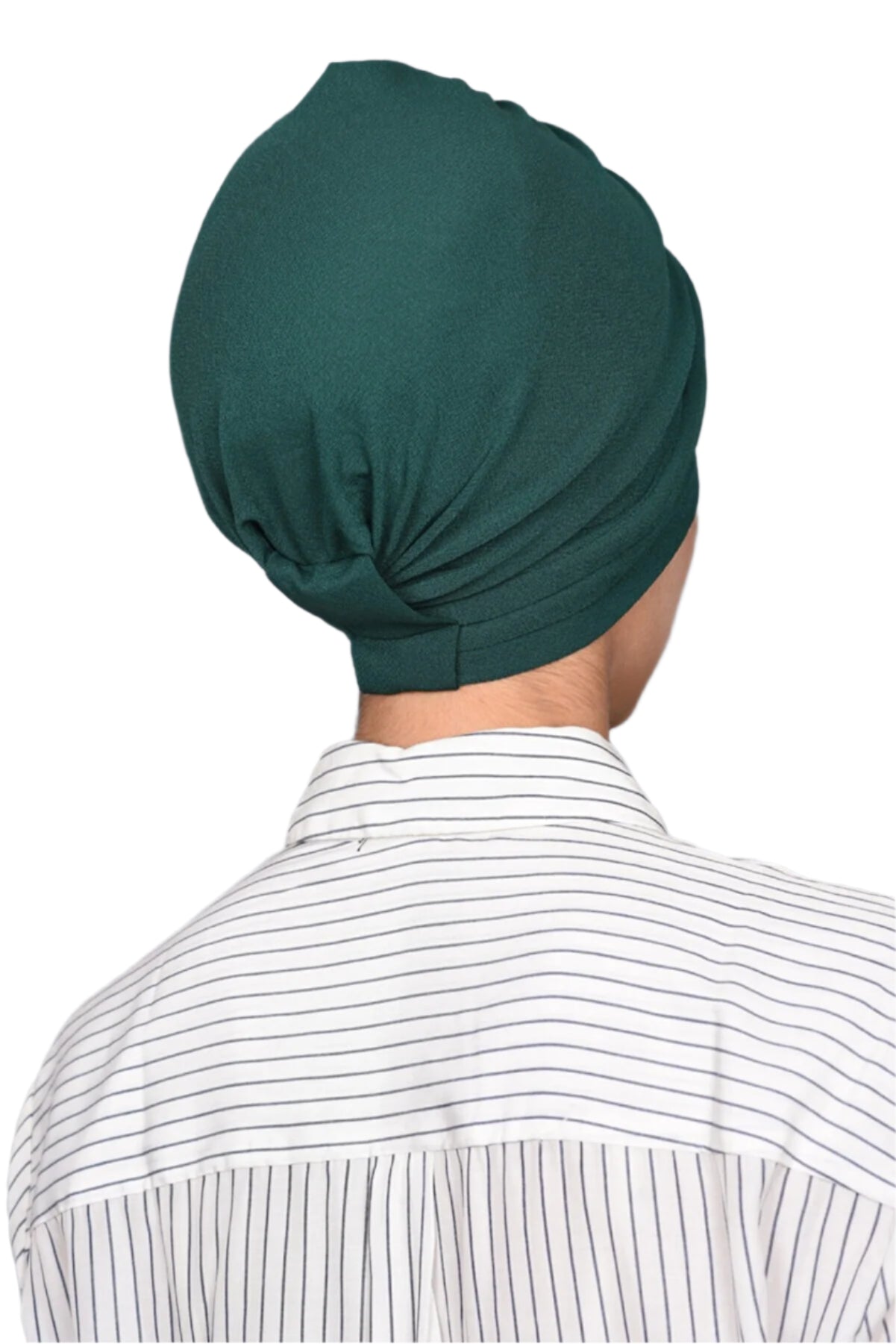 Dark Green Front Pleats Turbans