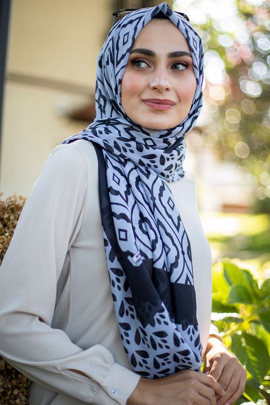 Tile Printed Turkish Hijab + - Chaddors