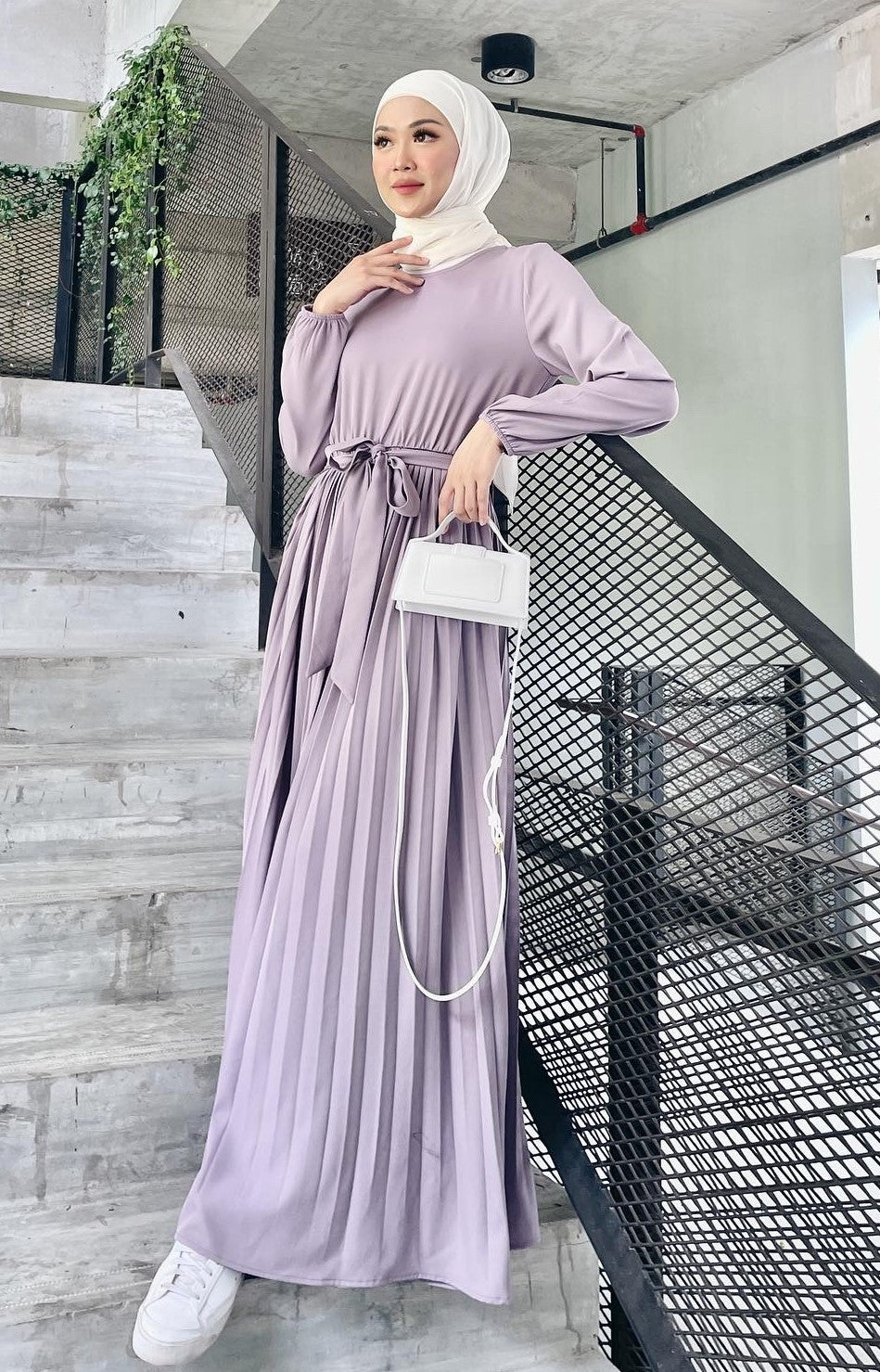 Pleated Skirt Dress