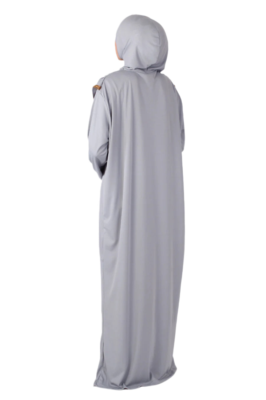 Lt Gray Zipper Turkish Prayer Dress