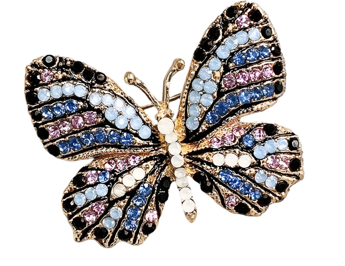 Blue Butterfly Brooch
