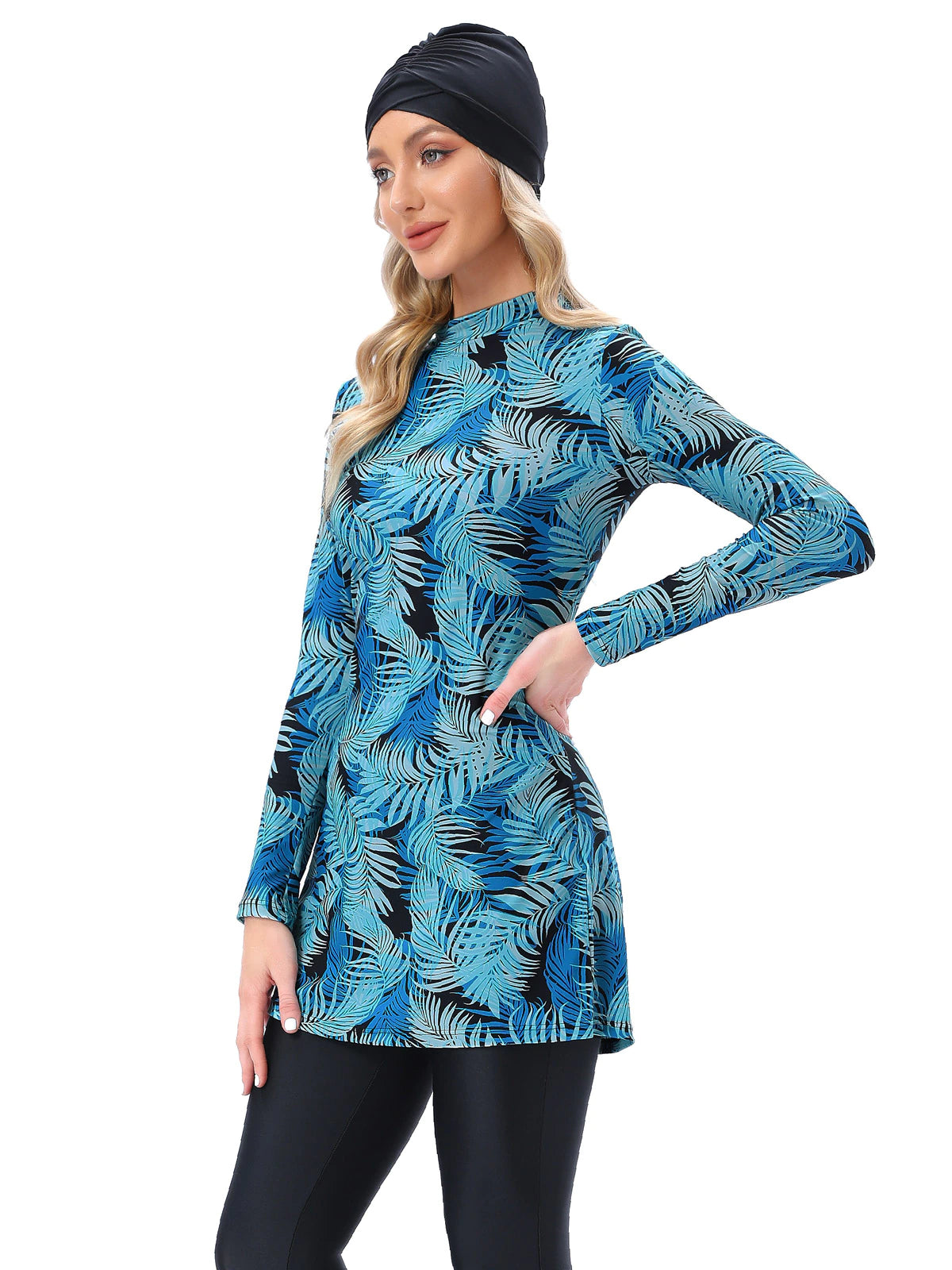 Teal Printed Burkini